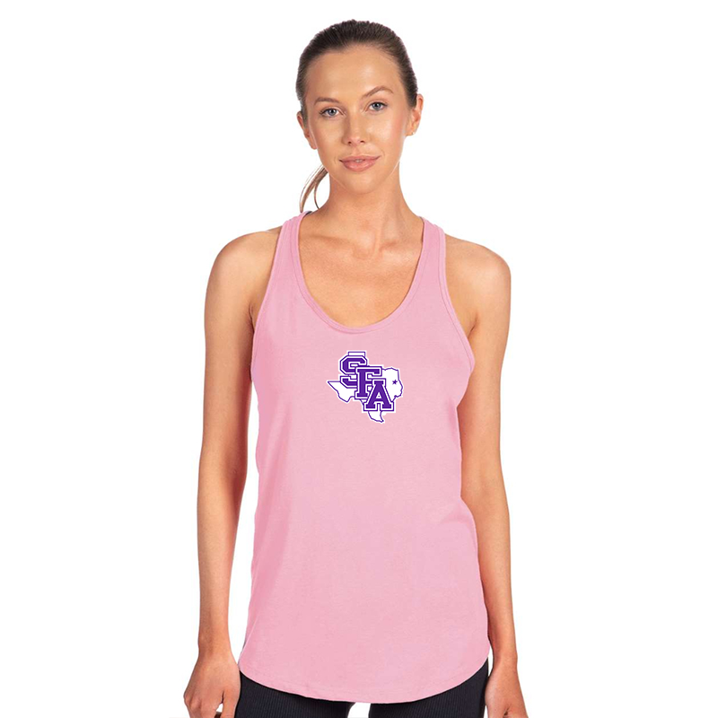 Women's Stephen F. Austin Lumberjacks  Next Level Ideal Racerback Tank